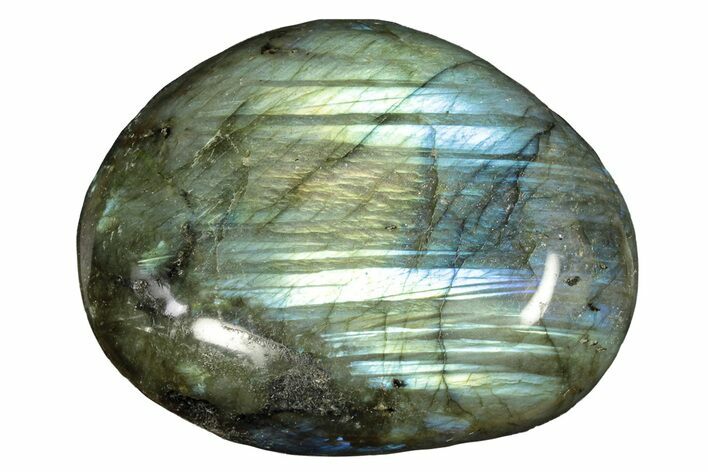 Flashy, Polished Labradorite Palm Stone - Madagascar #261544